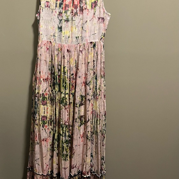 Anthropologie Bhanuni by Jyoti maxi sequin ruffle sleeveless dress size 0 xs - Picture 3 of 13